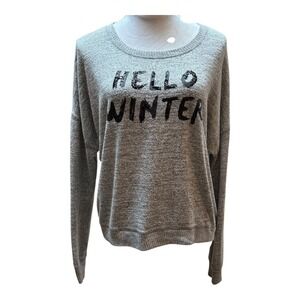 Abercrombie & Fitch Hello Winter Lounge Long Sleeve Gray Womens Size M